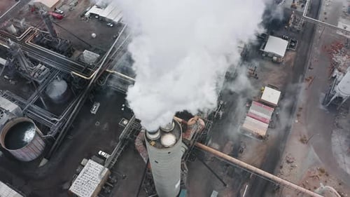 Industry Zone Climate Change Ecology Air Pollution Aerial Gases Into Air
