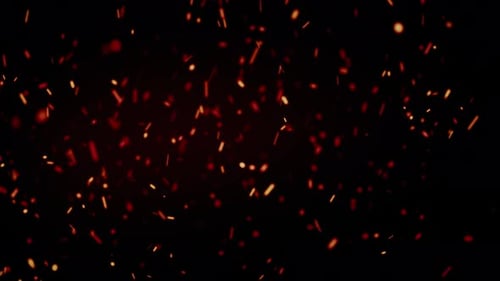 Abstract Fiery Glowing Sparks and Embers Background