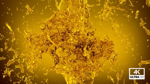 Golden Fluid Splash Reveal Animation