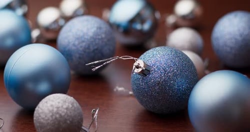 Blue and Silver Christmas Ornaments Decoration