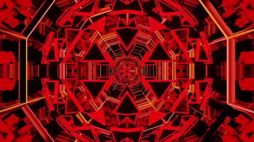 New Red Fire Party Travel Tunnel Background Vj Loop 4K