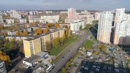 Aerial view of Autumn city 02