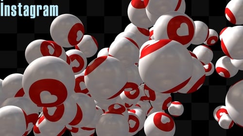 Social Media Icons 3D Spheres Logo Reveal Transition