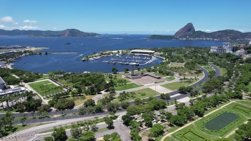 Vista panorâmica do centro do Rio de Janeiro Brasil em dia ensolarado