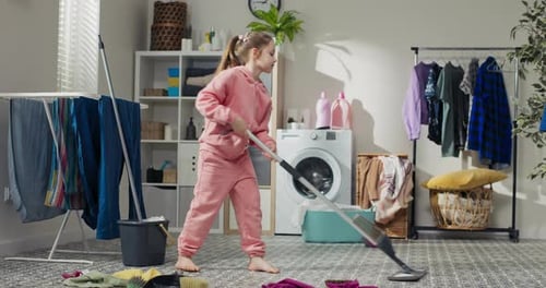 Scrubbing Mop the Floor