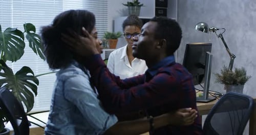 Couple Reconciling at the Office of a Psychologist