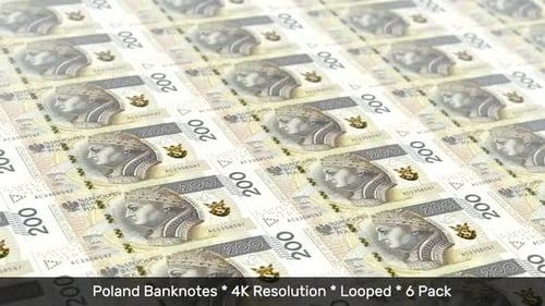 Billets de Pologne/Monnaie polonaise/Zloty/PLN/Pack de 6 zl - 4K