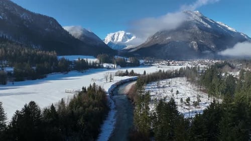 Winter sunrise by the river