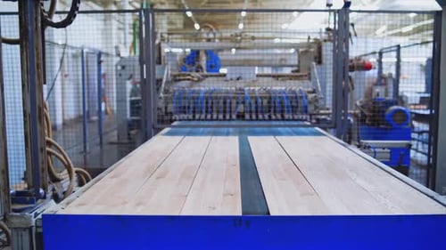 Industrial factory for making parquet.