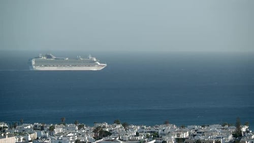 Cruise Ship Leaves the Port