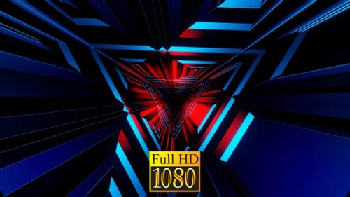 Hochgeschwindigkeits-Neon-Disco-Tunnel Vj Loop HD