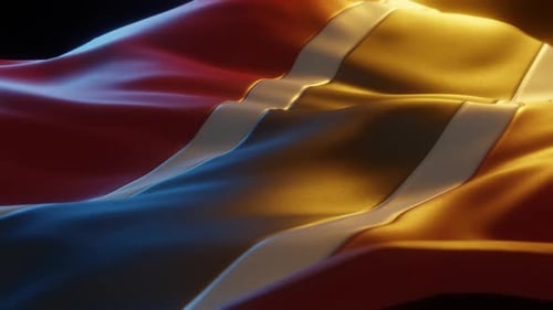 Trinidad and Tobago Flag Waving Realistic Animation