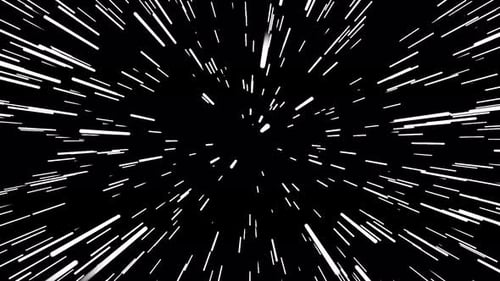 Déplacement de lignes blanches brillantes dans l'espace