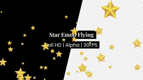 Decorative Falling Golden Stars Animation