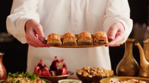Türkisches traditionelles Essen Süßes Gericht Baklava Nahaufnahme