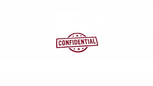 Red Confidential Rubber Stamp Reveal Animation