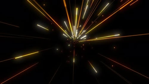 Abstract Light Speed Glowing Streaks Tunnel Background