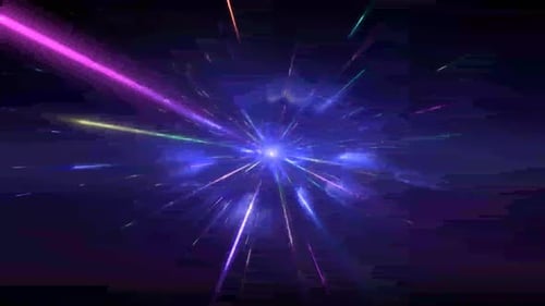 Futuristic Hyperspace Tunnel Light Trails Animation