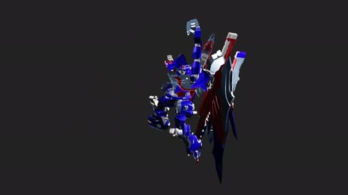 Dynamic Futuristic Robot 3D Model Rotating Animation