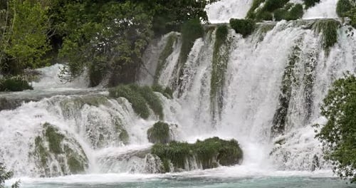 Skradin's Waterfall, Skradinski Buk, Krka Natural Park, Near Sibenik in Damaltia, Croatia