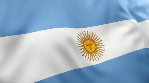 Realistic Waving Argentina Flag Animation
