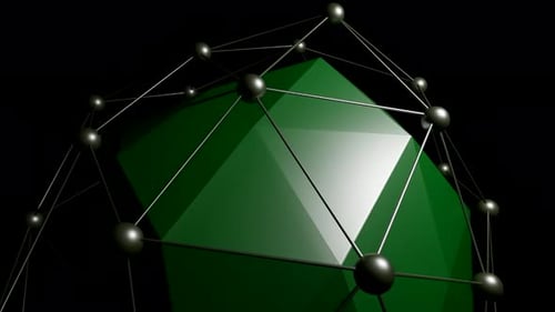 Abstract Geometric Molecular Network Structure Rotation