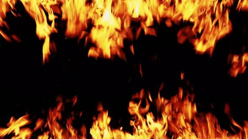 Fire Flame Motion Großer Verkauf Orange brennt auf Schwarz
