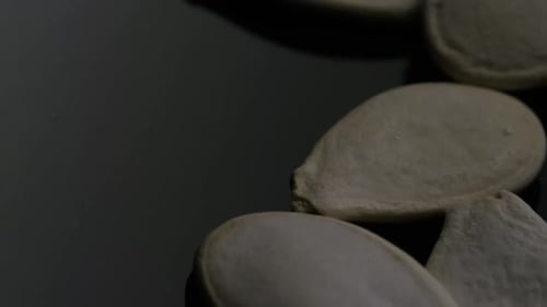 Close-Up of Pumpkin Seeds Food Ingredient Macro