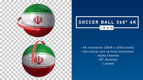 Ballon de football 360º 4K - Iran