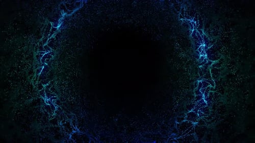 Neue 4K-Schleife für Blaulicht-Partikel