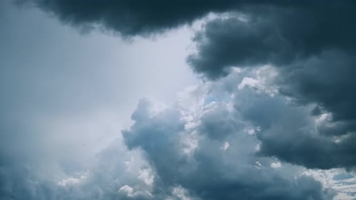 Dramatic Clouds Time-Lapse in a Blue Sky