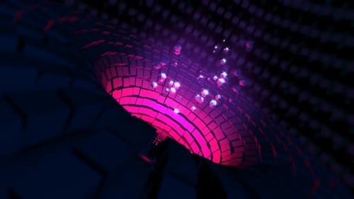 Abstract Futuristic Geometric Tunnel Motion Background Loop