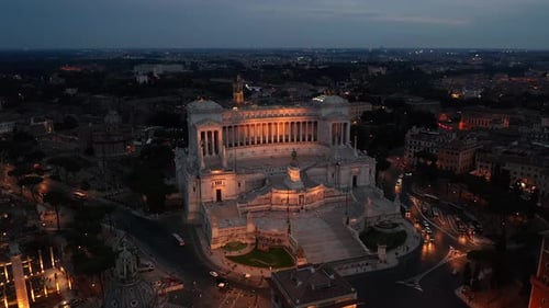 Vista aérea de Vittoriano, famoso marco em Roma, Itália