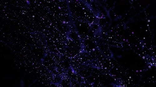 Abstract Purple Blue Digital Particle Swirl Background