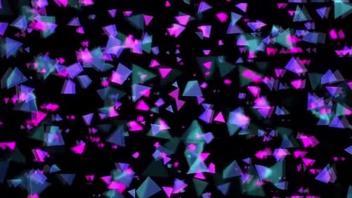 Explosion de confettis sur fond abstrait vibrant
