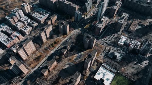 Aerial View of Skyscrapers and Buildings