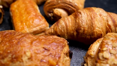 Selection of Freshly Baked Pastries on Display