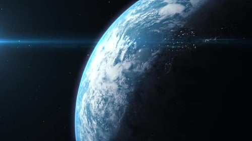 Futuristic Earth Rotation Animation 01
