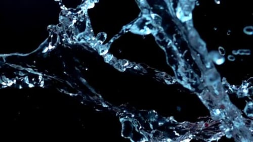 Water on a Black Background
