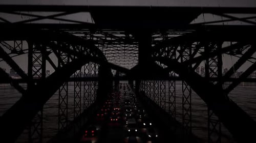 Rainy Bridge Traffic