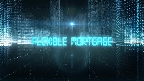 Prêt hypothécaire flexible Skyscrapers Digital City Tech Word