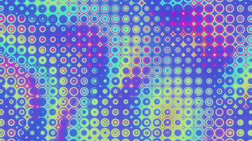 Vibrant Abstract Halftone Circles Background Animation