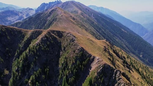 Scenic Mountain Range Aerial Shot
