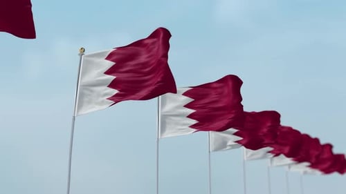 Bahrain Row Of Flags