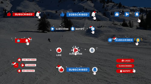 YouTube Subscribe Pack 1 Winter Edition