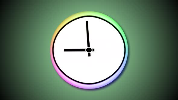 Animated reversed clock. time lapse clock animation. A 30A 31 ...