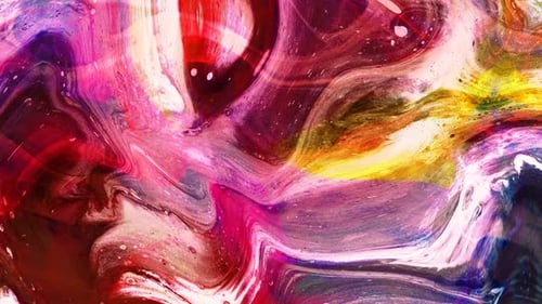 Vibrant Abstract Fluid Paint Swirl Liquid Color Background Animation