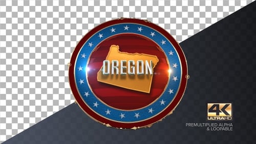 Patriotic Rotating Emblem for Content Reveal