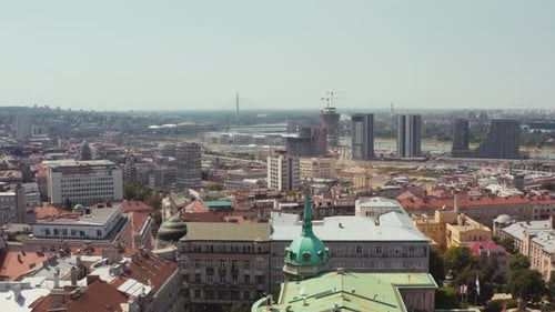 Aerial Shot Belgrade Serbia