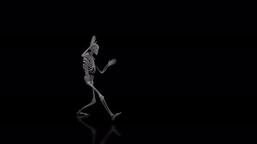 Animated 3D Skeleton Dancing for Halloween Celebration